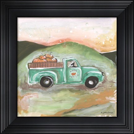 Framed Farm Fresh Pumpkins Print