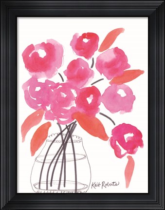 Framed Granny&#39;s Vase Print
