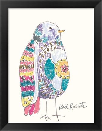 Framed Janice the Bird Print