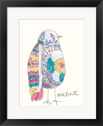 Framed Janice the Bird Print