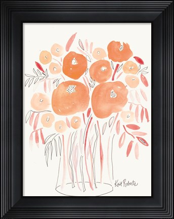 Framed Guava Blooms and Bubblegum Leaves Print