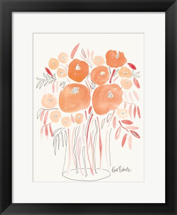 Framed Guava Blooms and Bubblegum Leaves Print