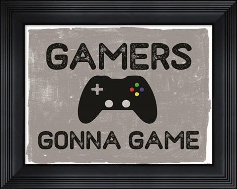 Framed Gamers Gonne Game Print