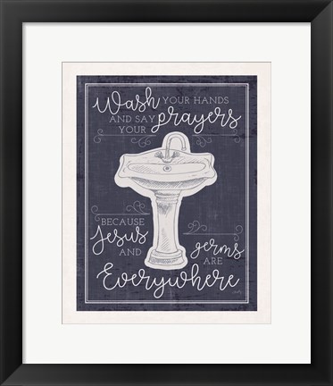 Framed Wash Your Hands Print