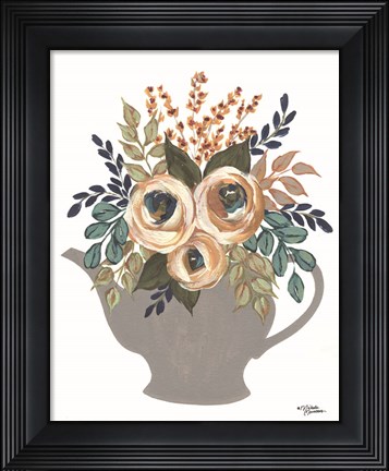 Framed Fall Floral Bowls Print
