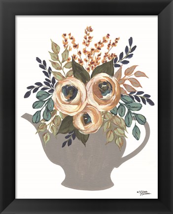 Framed Fall Floral Bowls Print