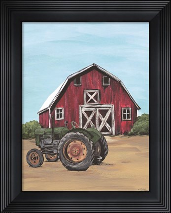 Framed Park It in the Barnyard Print