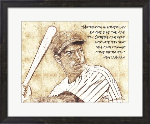 Framed Joe DiMaggio Print