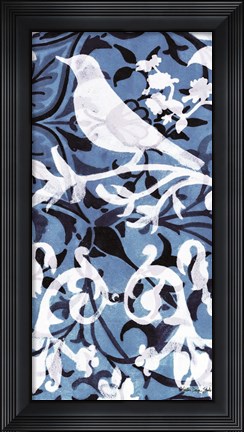 Framed Cobalt Pattern II Print