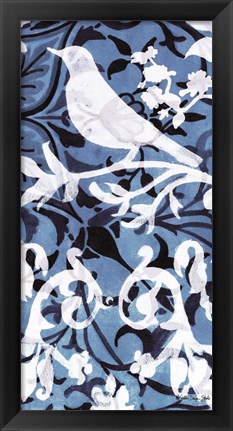 Framed Cobalt Pattern II Print