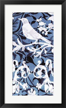 Framed Cobalt Pattern II Print