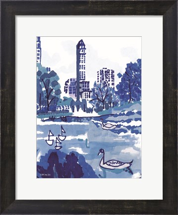 Framed City Pond Print
