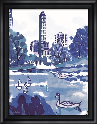 Framed City Pond Print