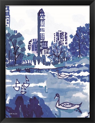 Framed City Pond Print