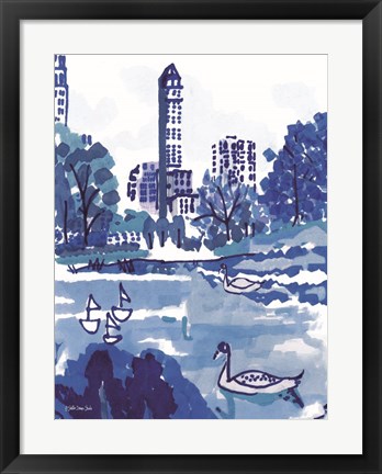 Framed City Pond Print