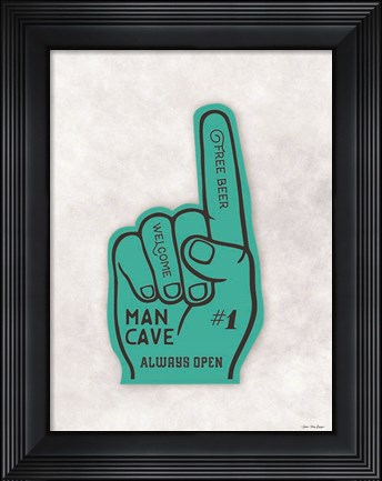 Framed Man Cave Foam Hand Print