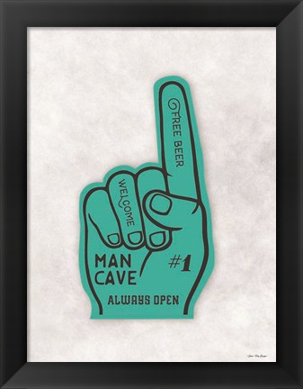 Framed Man Cave Foam Hand Print