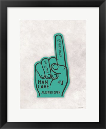 Framed Man Cave Foam Hand Print