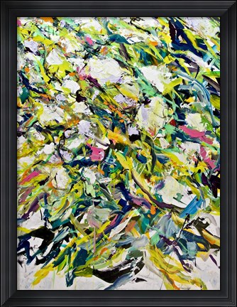 Framed White Flowers Print