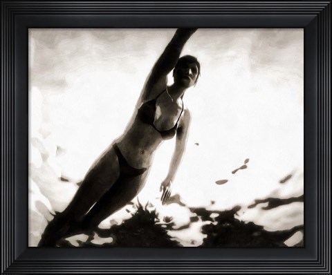 Framed Evening Swim I Print