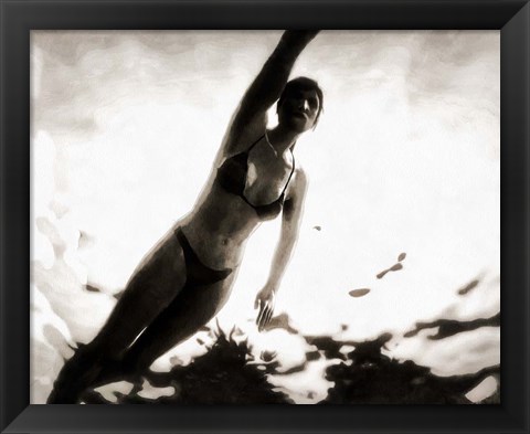 Framed Evening Swim I Print
