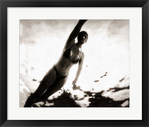 Framed Evening Swim I Print