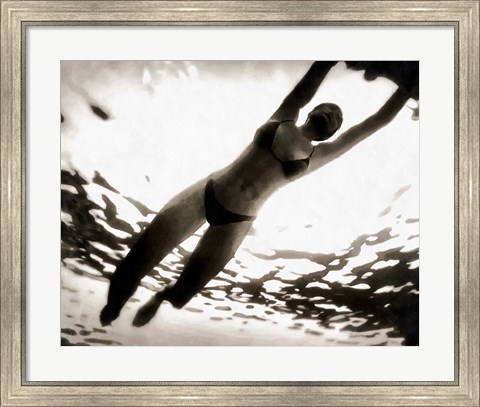 Framed Evening Swim II Print