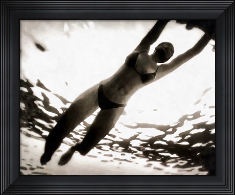 Framed Evening Swim II Print