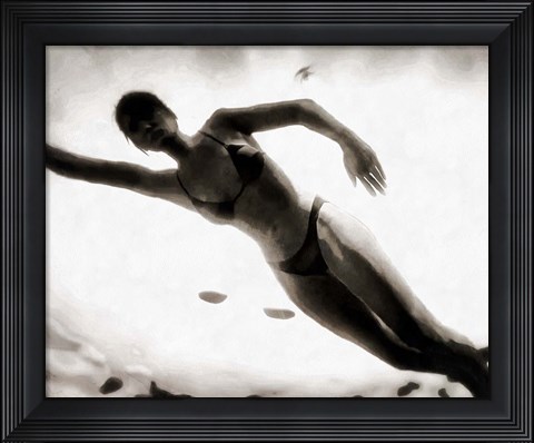 Framed Evening Swim III Print