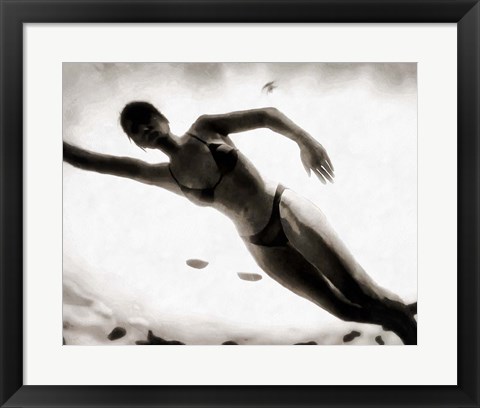 Framed Evening Swim III Print