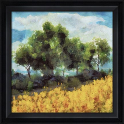 Framed Mellow Yellow Landscape II Print