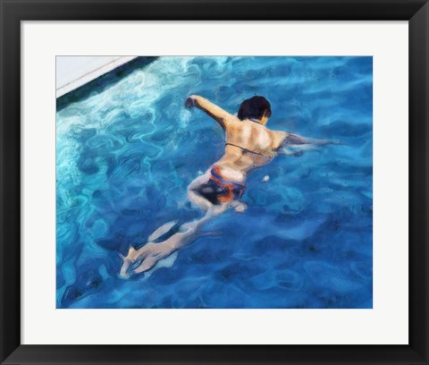 Framed Morning Swimming II Print