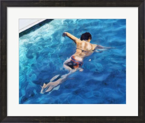 Framed Morning Swimming II Print