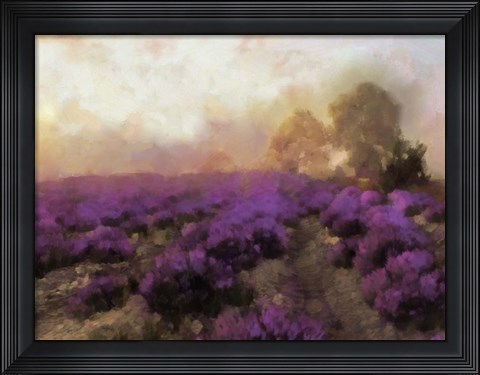Framed Purple Countryside I Print