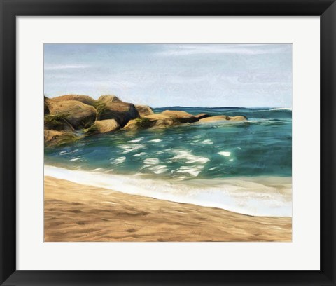 Framed Ocean Rocks II Print