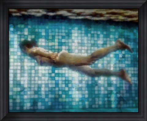 Framed Swimming Under II Print
