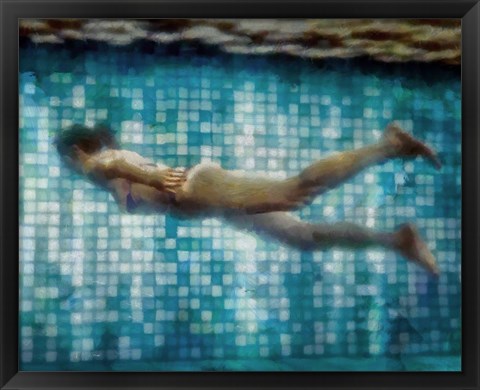 Framed Swimming Under II Print