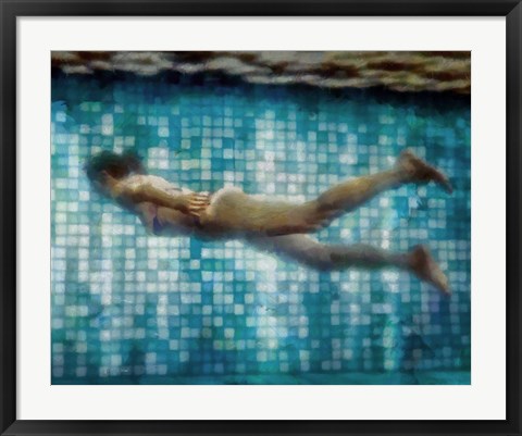 Framed Swimming Under II Print