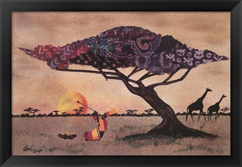 Framed Plains of Africa Print