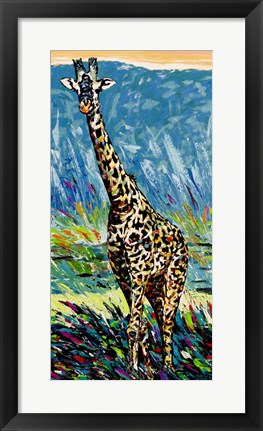 Framed Regal Giraffe I Print