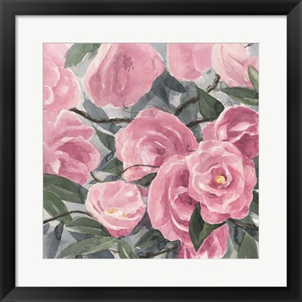 Framed Watercolor Roses I Print