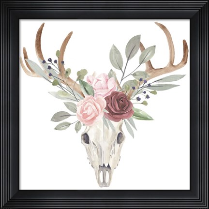 Framed Branched Posy I Print