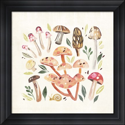 Framed Fungi Field Trip I Print