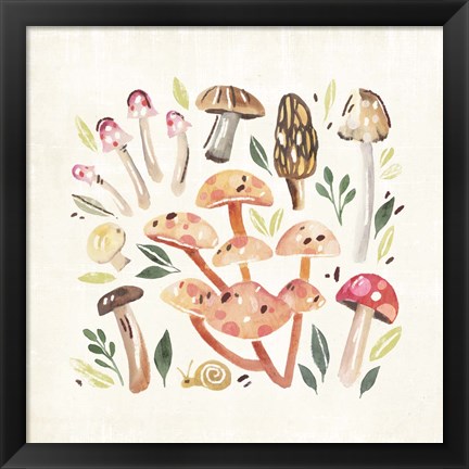Framed Fungi Field Trip I Print