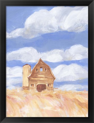 Framed Wheatfield Barn II Print