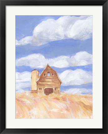 Framed Wheatfield Barn II Print