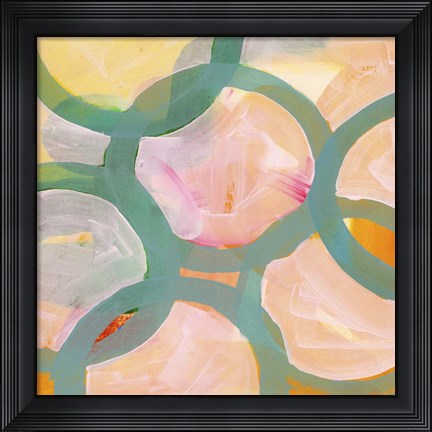 Framed Aqua Circles IV Print
