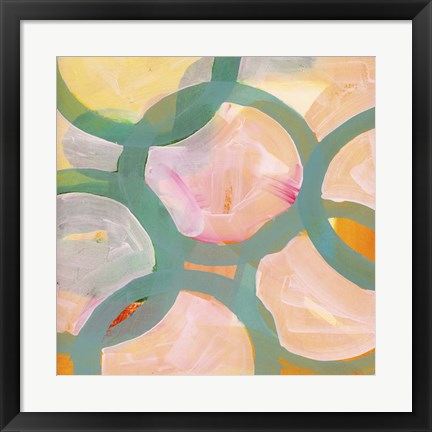 Framed Aqua Circles IV Print