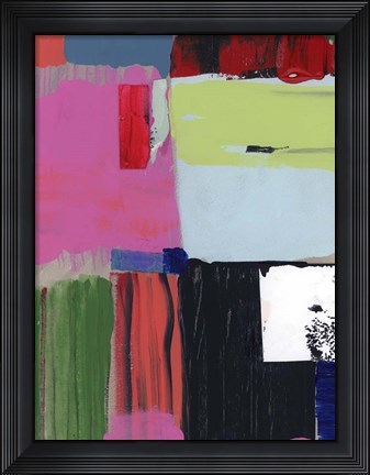 Framed Pink Blocks II Print
