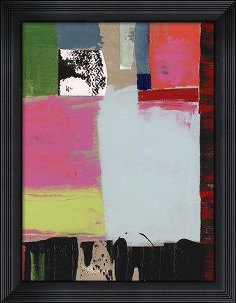 Framed Pink Blocks III Print